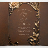  theatergeïnspireerde drievoudige bruiloft drieluik uitnodiging (Binnenkant midden)