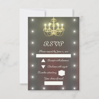 Theatergordijn-gouden kroonkandelaar RSVP kaartje