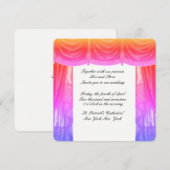 Theatergordijn Huwelijksuitnodiging Kaart (Voorkant / Achterkant)