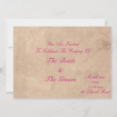 Theatergordijnen bruiloft uitnodigen kaart (Achterkant)