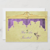 Theatergordijnen bruiloft uitnodigen kaart (Voorkant)