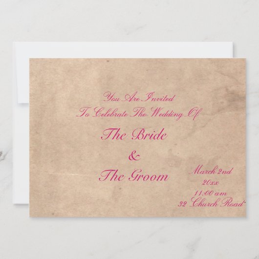 Theatergordijnen bruiloft uitnodigen kaart (Achterkant)