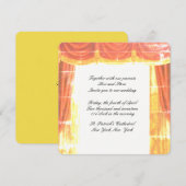 Theatergordijnen Huwelijksuitnodiging Kaart (Voorkant / Achterkant)