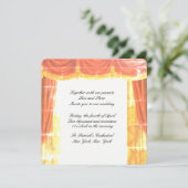 Theatergordijnen Huwelijksuitnodiging Kaart (Staand voorkant)