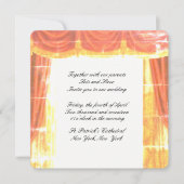 Theatergordijnen Huwelijksuitnodiging Kaart (Voorkant)