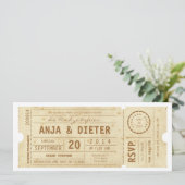 Theaterkarte Hochzeitseinladung Kaart (Staand voorkant)