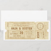 Theaterkarte Hochzeitseinladung Kaart (Voorkant / Achterkant)