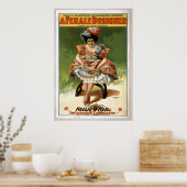 " theaterkunst-'A Vrouw Drummer" Poster (Keuken)