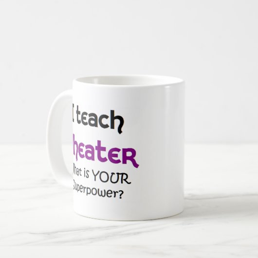 theaterles koffiemok (Voorkant links)