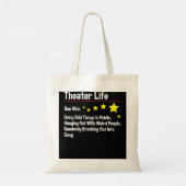 Theaterleven - Actor Theater Actrice Drama Tote Bag (Achterkant)