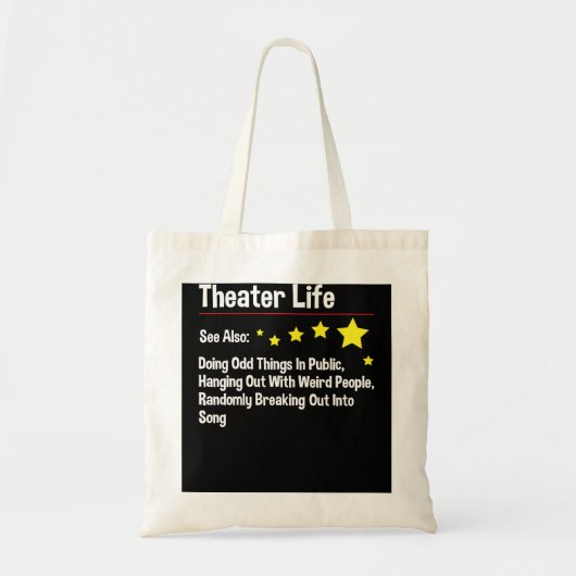 Theaterleven - Actor Theater Actrice Drama Tote Bag (Voorkant)