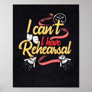 Theaterleven en theatermeisje poster