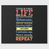 Theaterleven herhalen cadeaupapier (Vlak)