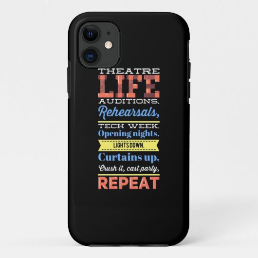 Theaterleven herhalen Case-Mate iPhone case (Achterkant)