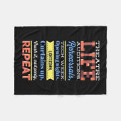 Theaterleven herhalen fleece deken (Voorkant (Horizontaal))