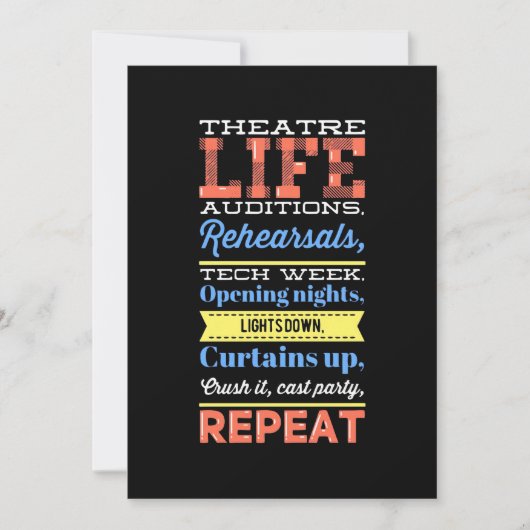 Theaterleven herhalen save the date (Voorkant)