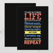 Theaterleven herhalen save the date (Voorkant / Achterkant)