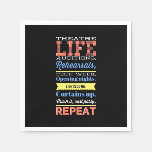 Theaterleven herhalen servet (Voorkant)
