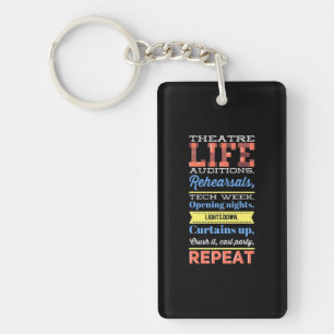 Theaterleven herhalen sleutelhanger
