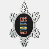 Theaterleven herhalen tin sneeuwvlok ornament (Rechts)