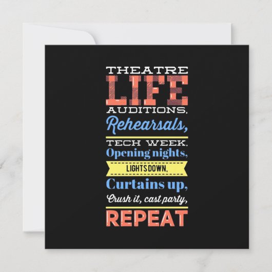 Theaterleven Herhaling Kaart (Voorkant)