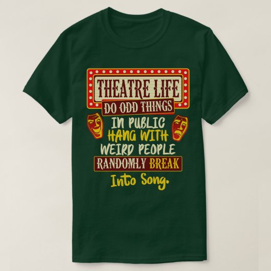 theaterleven t-shirt (Design voorkant)