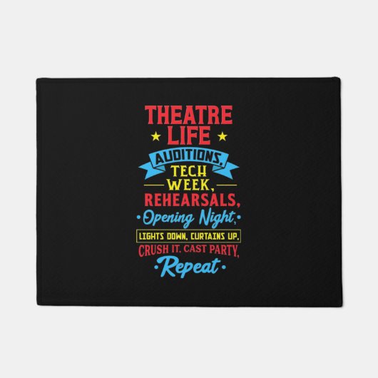 Theaterleven voor acteur deurmat (Voorkant)
