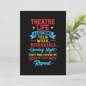 Theaterleven voor acteur kaart (Staand voorkant)