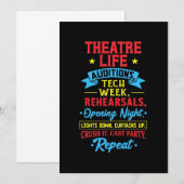 Theaterleven voor acteur kaart (Voorkant / Achterkant)
