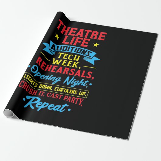 Theaterleven voor de Actor Cadeaupapier (Uitgerold)