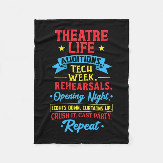 Theaterleven voor de Actor Fleece Deken (Voorkant)