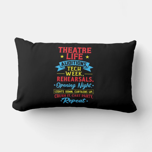 Theaterleven voor de Actor Kussen (Voorkant)