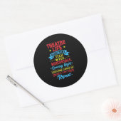 Theaterleven voor de Actor Ronde Sticker (Envelop)