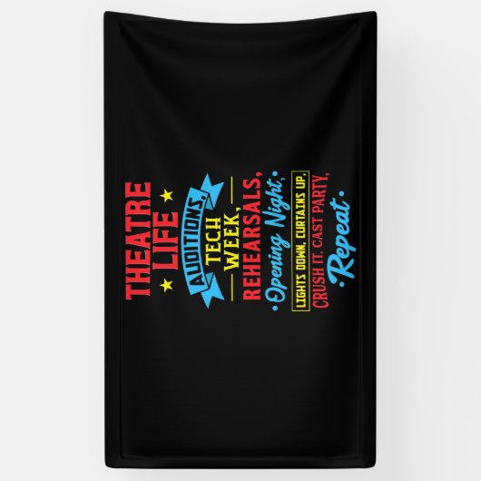 Theaterleven voor de Actor Spandoek (Verticaal)