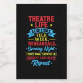 Theaterleven voor de Actor Voedselcontainer Etiket (Enkel label)