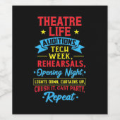 Theaterleven voor de Actor Wijn Etiket (Enkel label)