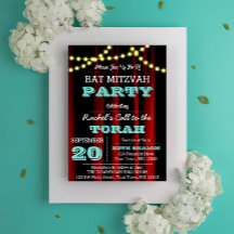 Theaterlichten Aqua Uitnodiging voor elke gelegenh