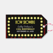 Theaterlichten Film Marquee Party Favor Labels Cadeaulabel (Voorkant (Horizontaal))