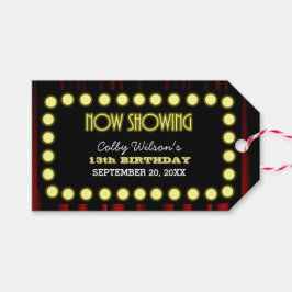 Theaterlichten Film Marquee Party Favor Labels Cadeaulabel