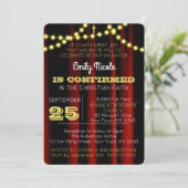 Theaterlichten Gouden Bevestigingsuitnodiging Kaart (Staand voorkant)