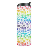 Theaterliefhebber Rainbow Icons Thermal Tumbler Thermosbeker (Gedraaid links)