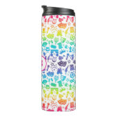Theaterliefhebber Rainbow Icons Thermal Tumbler Thermosbeker (Geroteerd rechts)