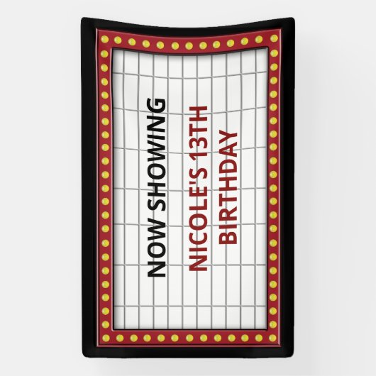 theatermarkiebord spandoek (Verticaal)