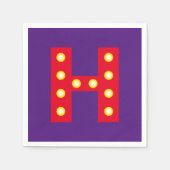 Theatermarkttent gloeilamp brief aangepaste partij servet (Voorkant)