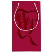 Theatermaskercomedy tragedie Rood cadeau klein Klein Cadeauzakje (Achterkant)