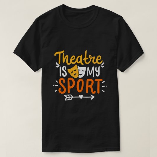 Theatermaskers Broadway Musical Dramatic Acting Gi T-shirt (Design voorkant)