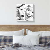 Theatermaskers Canvas Afdruk (Insitu (Slaapkamer))