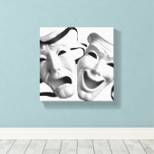 Theatermaskers Canvas Afdruk (Insitu (Houten vloer))
