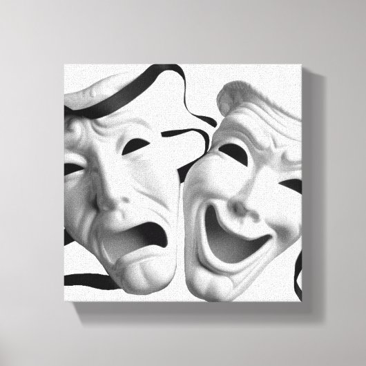 Theatermaskers Canvas Afdruk (Voorkant)