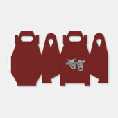 Theatermaskers comedy en tragedie bedankdoosjes (Uitgevouwen)